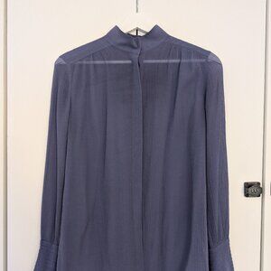 Massimo Dutti Blue Silk Blouse